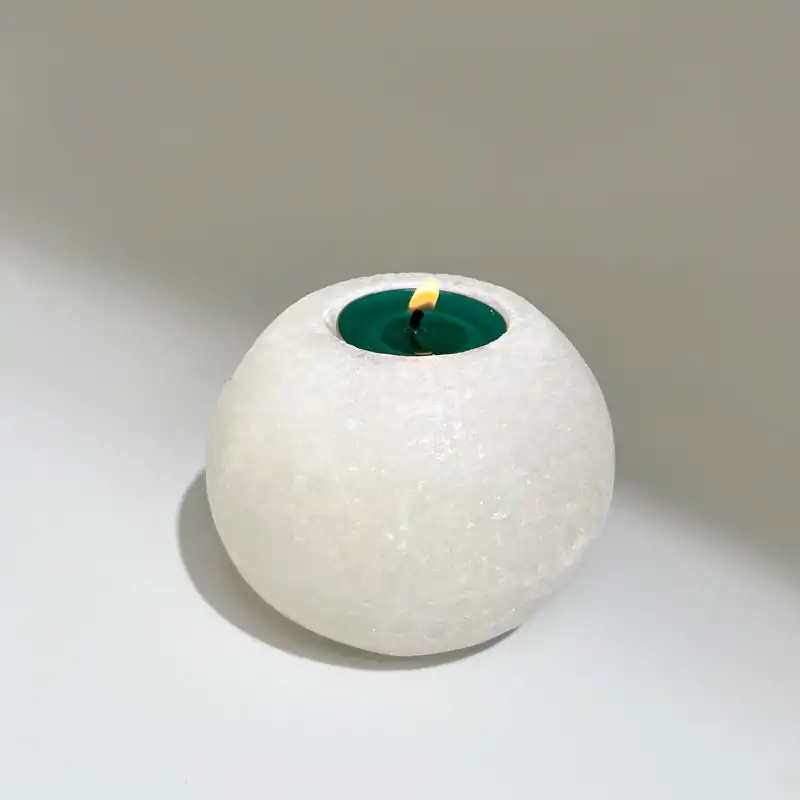 خرید جا شمعی نمکی توپی ساده