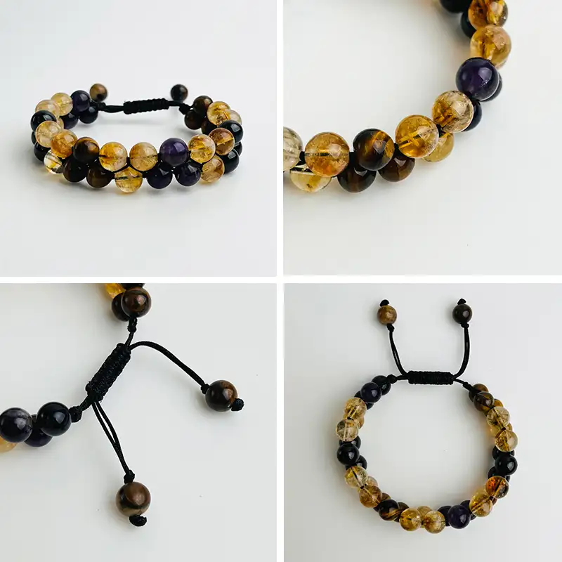 دستبند دولایه مرواریدی عنصر خاک