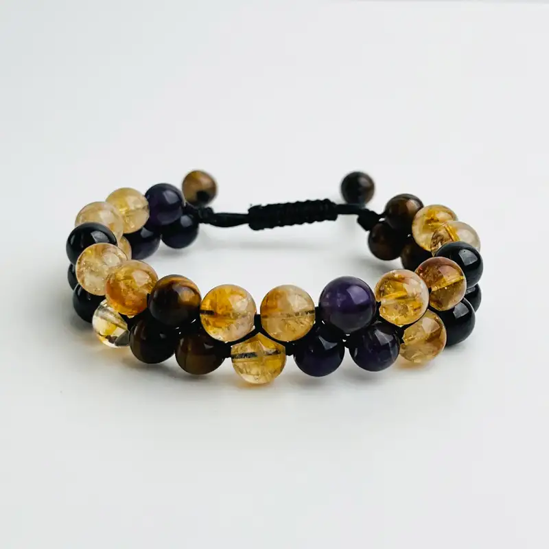 دستبند دولایه مرواریدی عنصر خاک