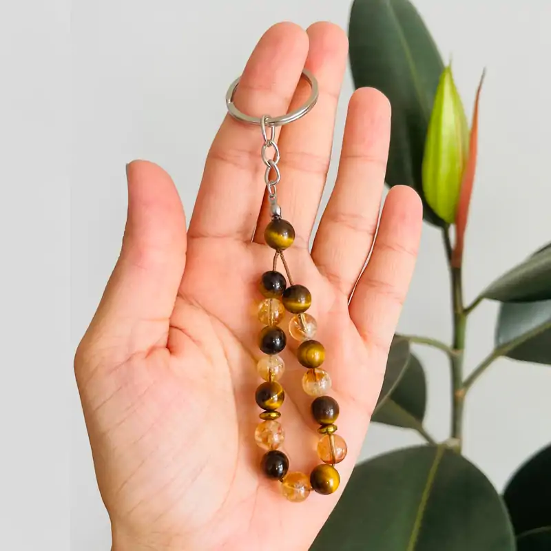 مینی تسبیح چشم ببر و سیترین