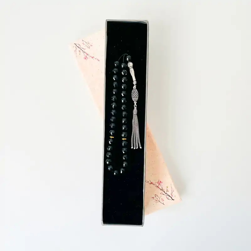 تسبیح عقیق مشکی