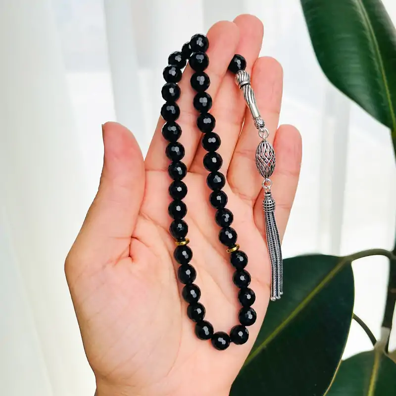 تسبیح عقیق مشکی